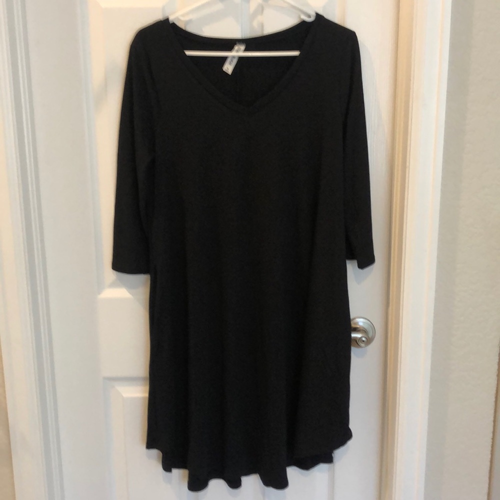 Black shirt dress